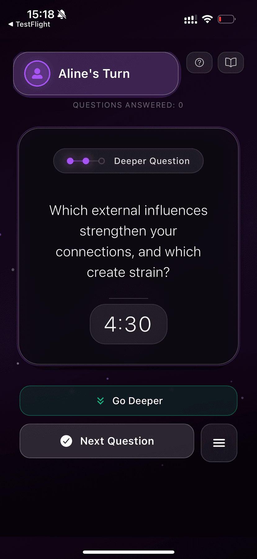 Deeper level questions