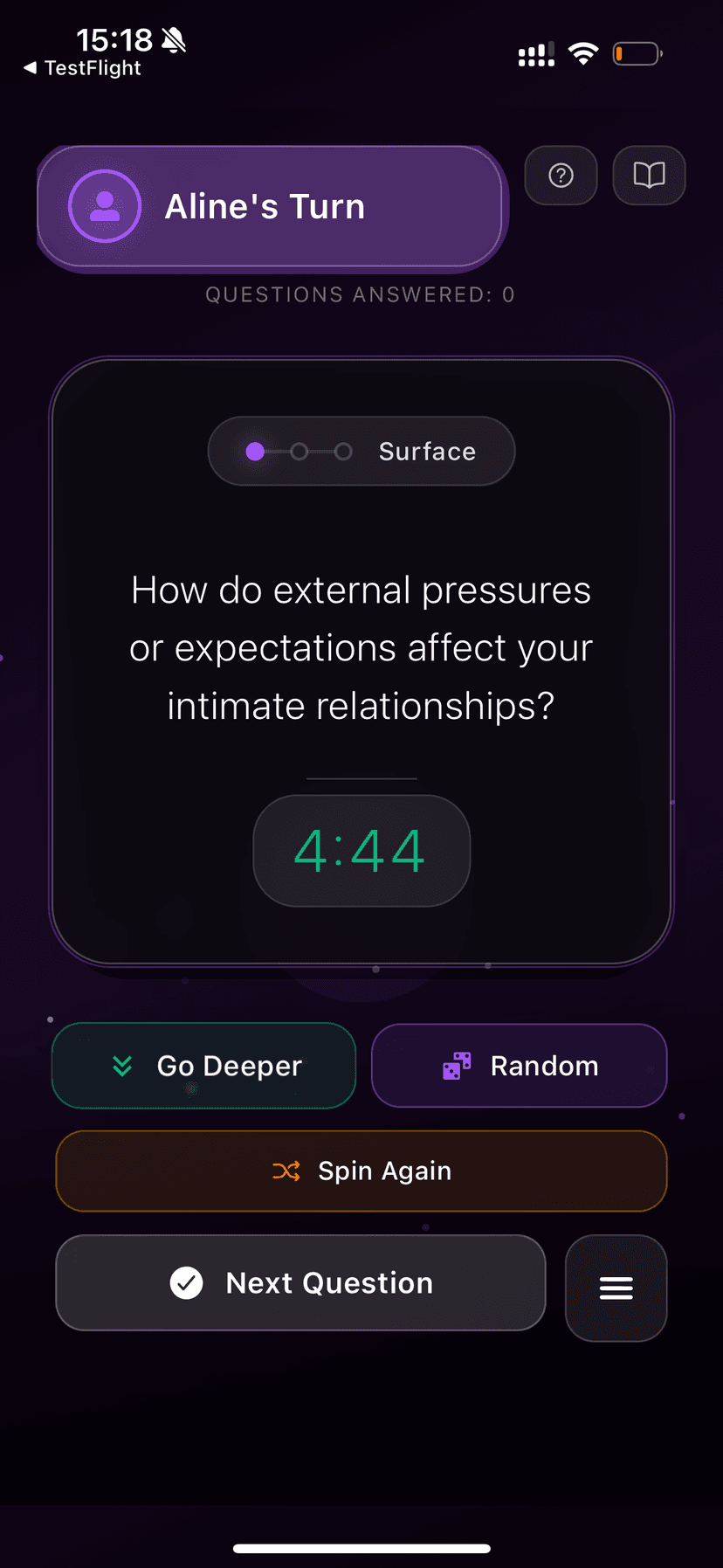 Surface level questions